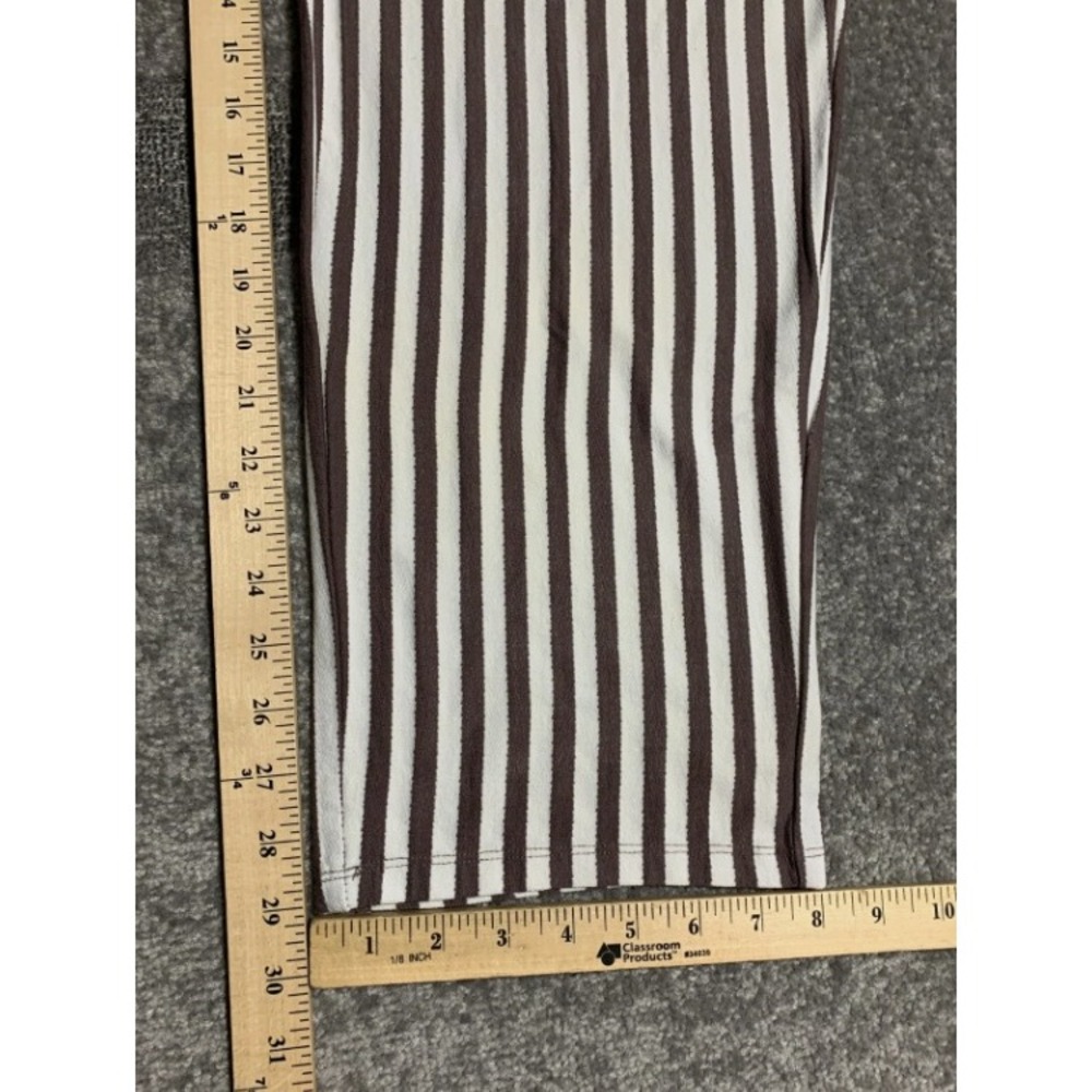 AnyBody Brown White Vertical Striped Loungewear Pants XL A393062 Relaxed Fit - Picture 11 of 11